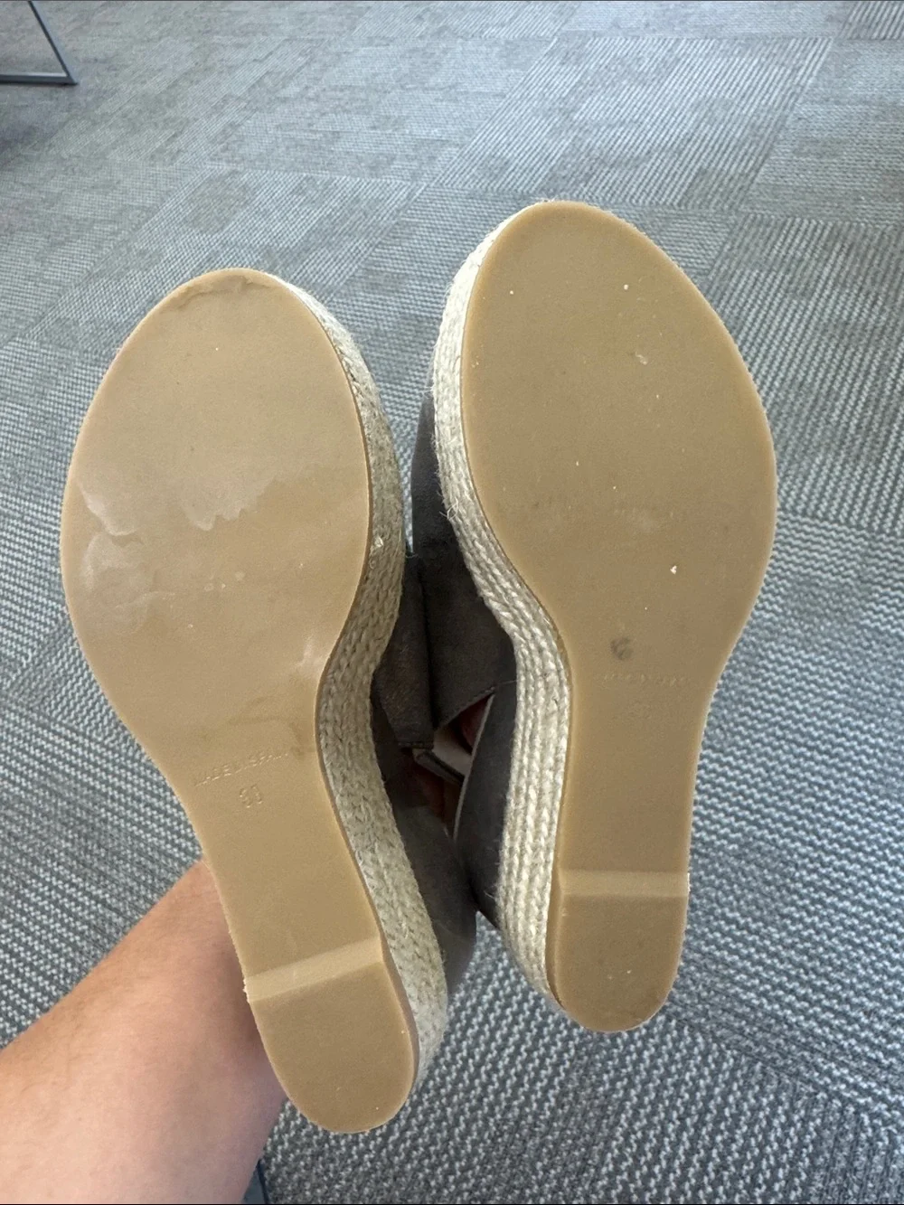 Cordani Stacked Sole Wedge in Metallic Leather, size 38